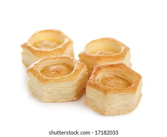 Vol-au-vent Pastry Shell, White Background