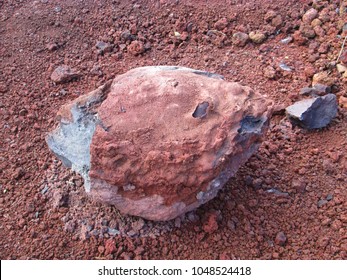 Volcanic Bomb In The Racos Volcano Crater (Romania)