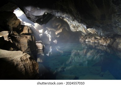 Grjótagjá Volcanic Cave In Northeast Iceland