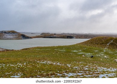 Mývatn Volcanic Lake With A Geothermally Heated Lagoon, Wild Birds