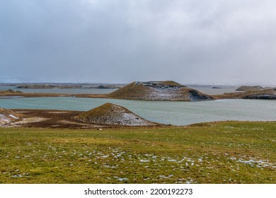 Mývatn Volcanic Lake With A Geothermally Heated Lagoon, Wild Birds