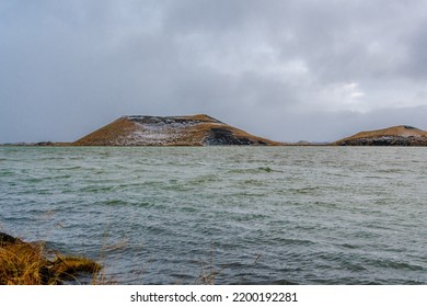 Mývatn Volcanic Lake With A Geothermally Heated Lagoon, Wild Birds