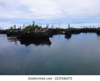 Volcanic Landscape In Los Túneles, Isabela. Galápagos Islands