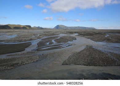 Volcanic Landscape Near Vik I Myrdal In South Central Iceland