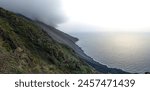 volcanic landscape on the island of Stromboli