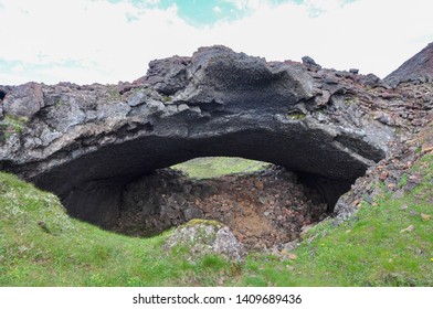 Volcanic Lava Tube In Iceland