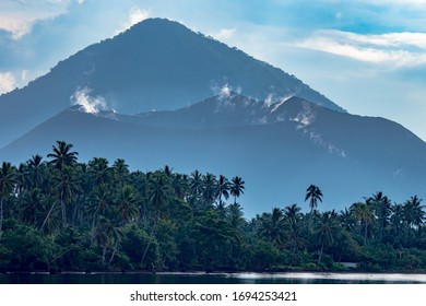 Volcanic Peaks In The Pacific Ring Of Fire