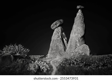 Volcanic rock formations known as Fairy Chimneys in Cappadocia, Turkey - Powered by Shutterstock