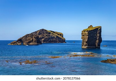 Volcanic Rocks Ilhéus Dos Mosteiros, São Miguel Island, Azores, Açores, Portugal, Europe.