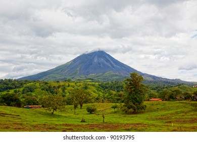 Volcano Arenal on a cloudy day, Costa Rica