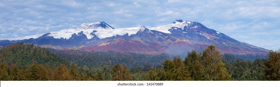 Volcano Choshuenco, ecopark Huilo Huilo, Villarica, Patagonia, Chile
