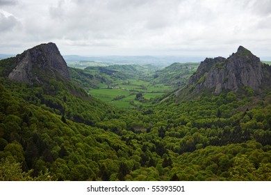 Volcano Crater Near Le Mont Dore In The Auvergne