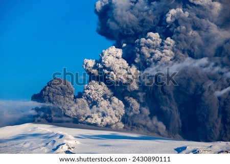 Eyjafjallajökull volcano Erupting in the year 2010