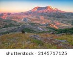 The volcano Mount Saint Helens in Washington, USA