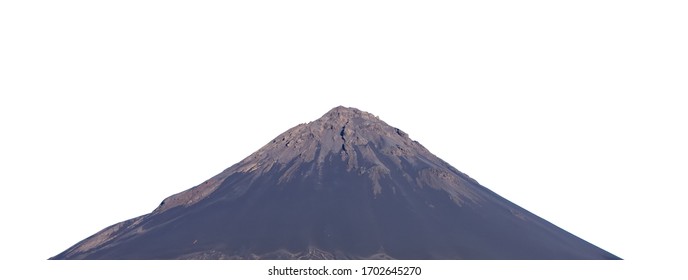 Volcano mountain isolated on white background