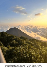 Volcano view from the sky
