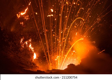 Volcano Yasur Eruption