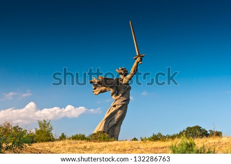 Volgograd monument. Motherland calls.