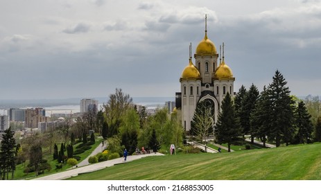 Volgograd, Russia - April 20, 2022: Cathedral Of All Saints