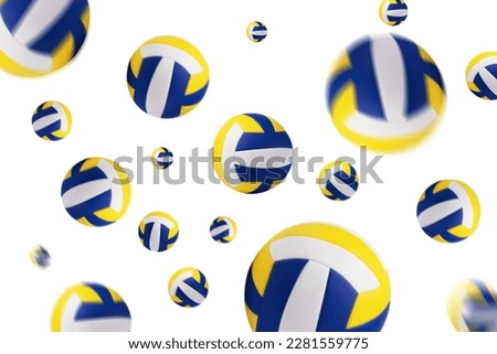 Volleyball ball in the air camera depth of field effect, Blur effect, png isolated background