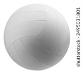 Volleyball ball isolated on white background, clipping path, full depth of field