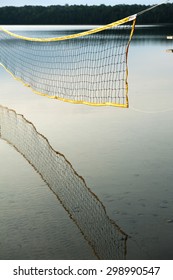 Volleyball net over a lake near Georgian Bay, Ontario, Canada