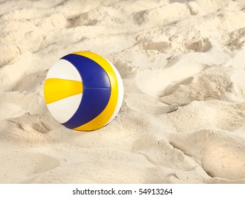 Volleyball On Beach Volleyball Court