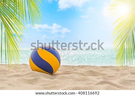 Volleyball on tropical beach