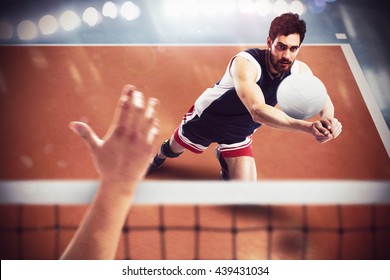 Volleyball player in action - Powered by Shutterstock