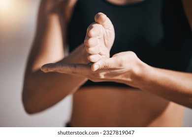 Volleyball, referee and hands in match for score in closeup for motivation or exercise with sports in outdoor. Workout, coach and hand signal for professional athlete in competition with rules. - Powered by Shutterstock