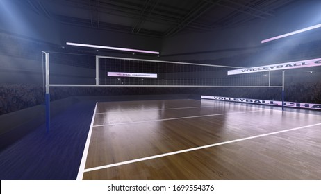 Volleyball stadium. Render 3D. Illustration. - Powered by Shutterstock