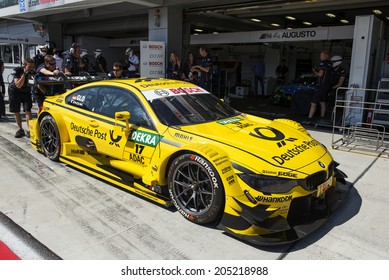 VOLOKOLAMSK, MOSKOW REGION - JULY 13, 2014: DTM (Deutsche Tourenwagen Masters) Moscow Raceway. BMW Racing Car 