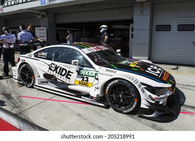 VOLOKOLAMSK, MOSKOW REGION - JULY 13, 2014: DTM (Deutsche Tourenwagen Masters) Moscow Raceway. BMW Racing Car 