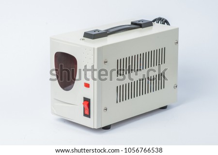 Voltage rectifier on a white background