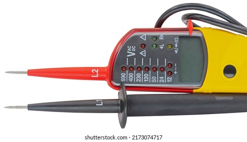 Voltage Tester Handcraft Tools On White Background