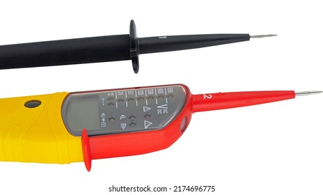 Voltage Tester Handcraft Tools On White Background