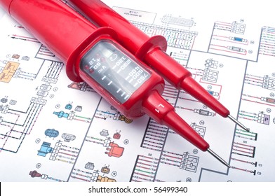 Voltage Tester On Electrical Diagram