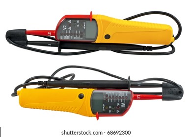 Voltage Tester On A White Background