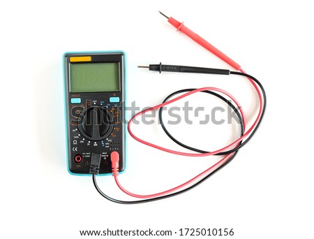 Voltmeter or multimeter electronic working tool .