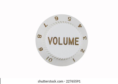 Volume Knob From Guitar Isolated On White