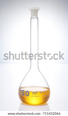 Volumetric flasks.