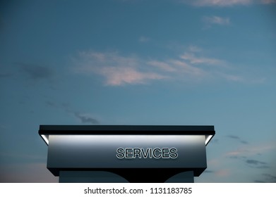 volumetric rectangular installation with illumination and on the 