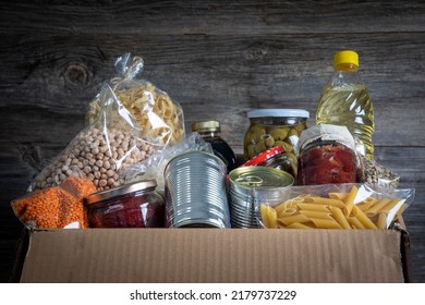 Volunteer with box of food for poor . Ramazan kolisi . Donation concept - Shutterstock ID 2179737229