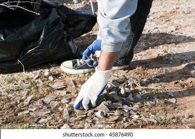 Volunteers Clean Up Trash In A Park And On Trails