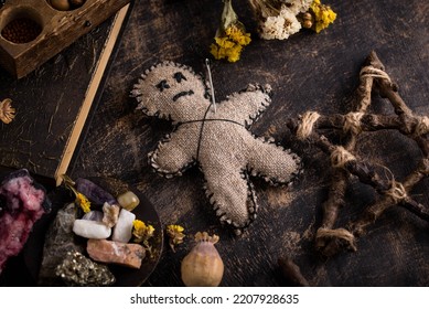 Voodoo Doll. Black Magic Esoteric Ritual.