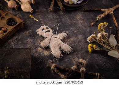 Voodoo Doll. Black Magic Esoteric Ritual.