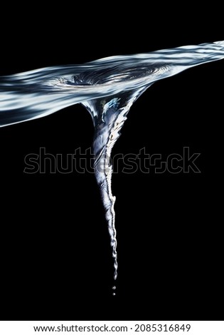 Vortex forming and spinning in water