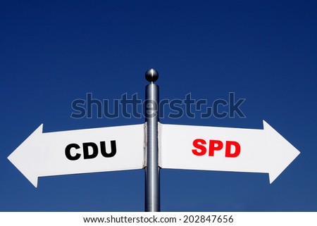 vote german parties - sign