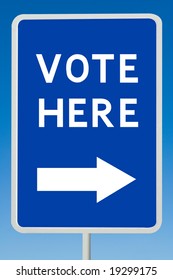 Vote Here Sign