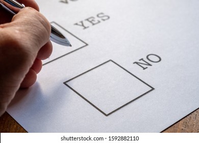 Vote Yes Or No On Ballot Paper 